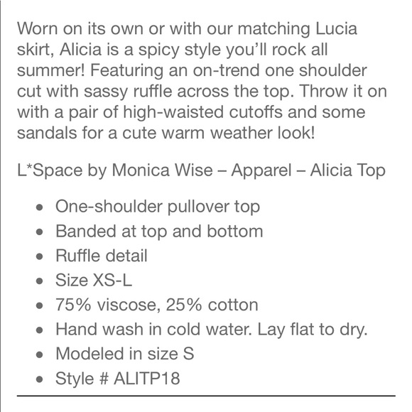 NEW • L*Space • Alicia Striped Top Black White - Picture 6 of 8